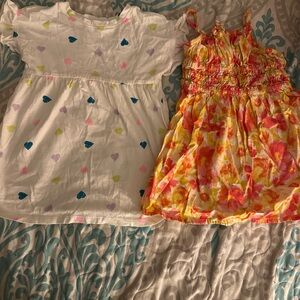 Colorful Heart and Floral Kids Dress Set